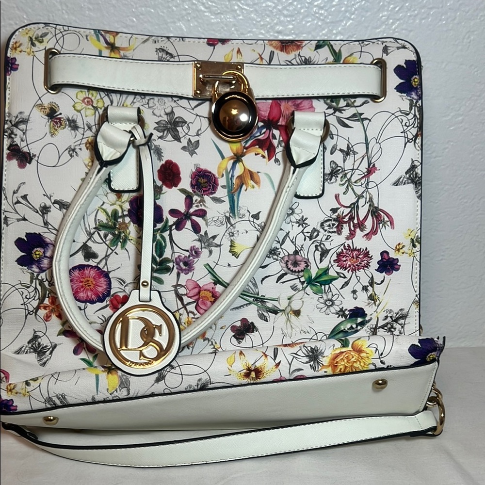 Floral White Designer Women's Bag
